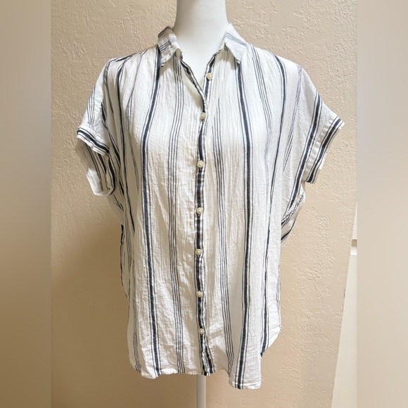 Madewell Central Shirt in Parkman Stripe - Size S - Picture 5 of 8